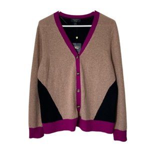Charter Club luxury 100% cashmere button up cardigan womens L EUC!